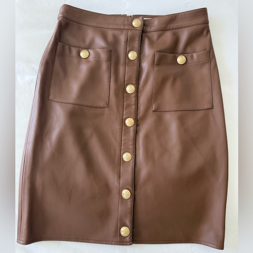 L’AGENCE Vegan Leather Skirt.